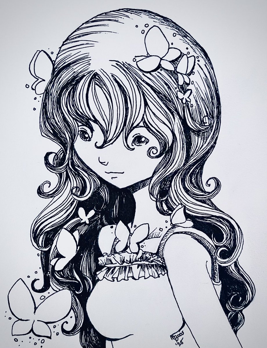 Darthmermer's tweet photo. #Inktober2025 
Day 1 - Butterflies https://t.co/QRnaWnX0j6