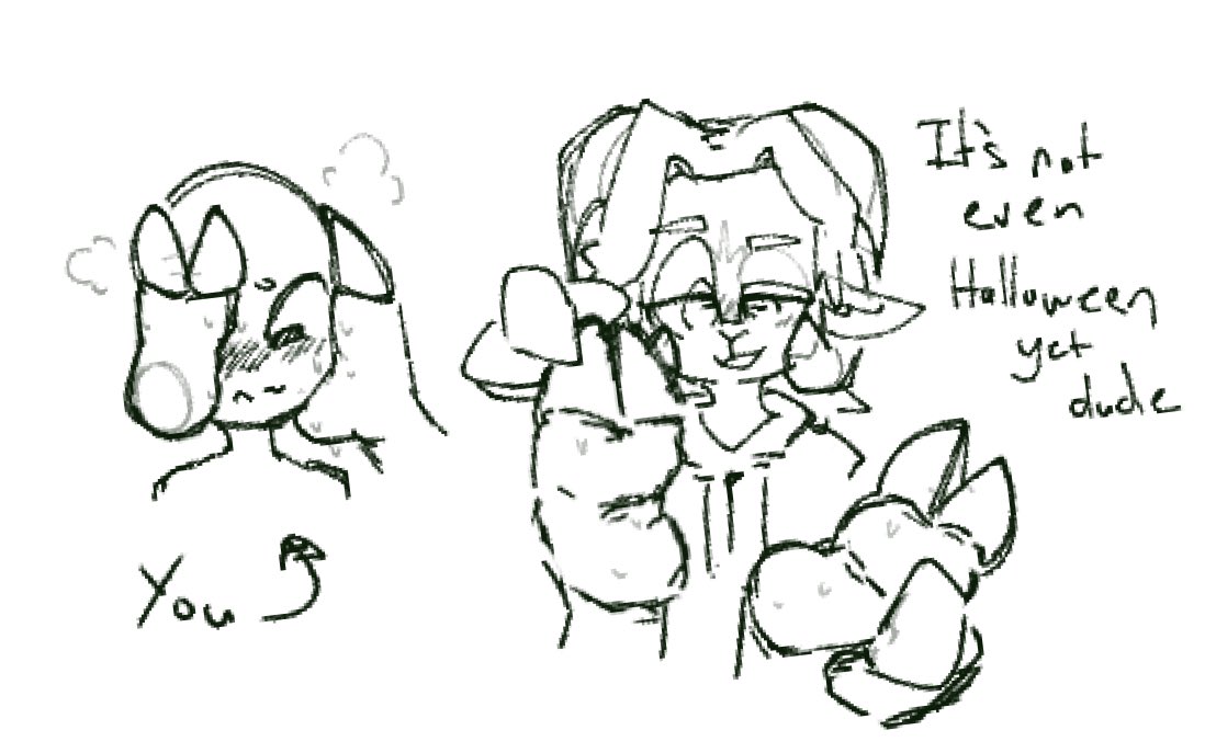 This was an incredibly rushed doodle, I’ll probably redraw it later at some point. Maybe YCH it? Dunno. Regardless, enjoy. ;P