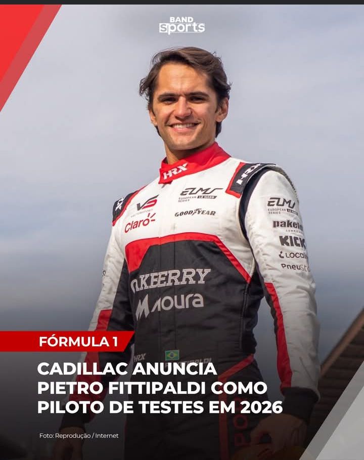 BRASIL NA CADILLAC! 🤩🇧🇷 Pietro Fittipaldi será piloto de testes da nova equipe da Fórmula 1, na temporada de 2026. #F1noBandSports #PietroFittipaldi #Cadillac #F1