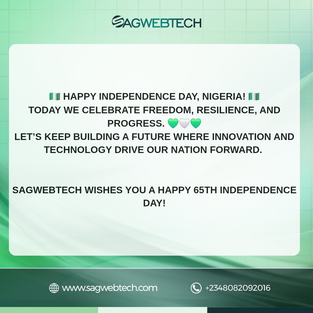 sagwebtech's tweet image. Happy Independence Day