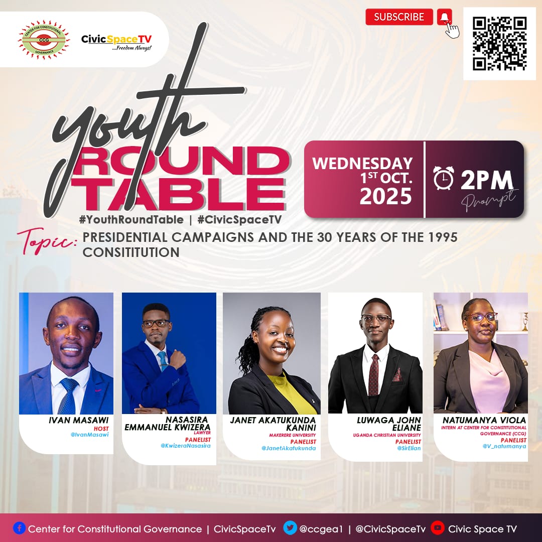 "Prior planning leads to good performance. It is unfortunate that we don't have a female Presidential candidate because those who showed interest did not manage to present required signatures."-<a href="/JanetAkatukunda/">Janet. A. K.Kanini.♥️</a>  #YouthRoundTable #CivicSpaceTV 

WATCH:youtu.be/uSh61304Pgk?si…