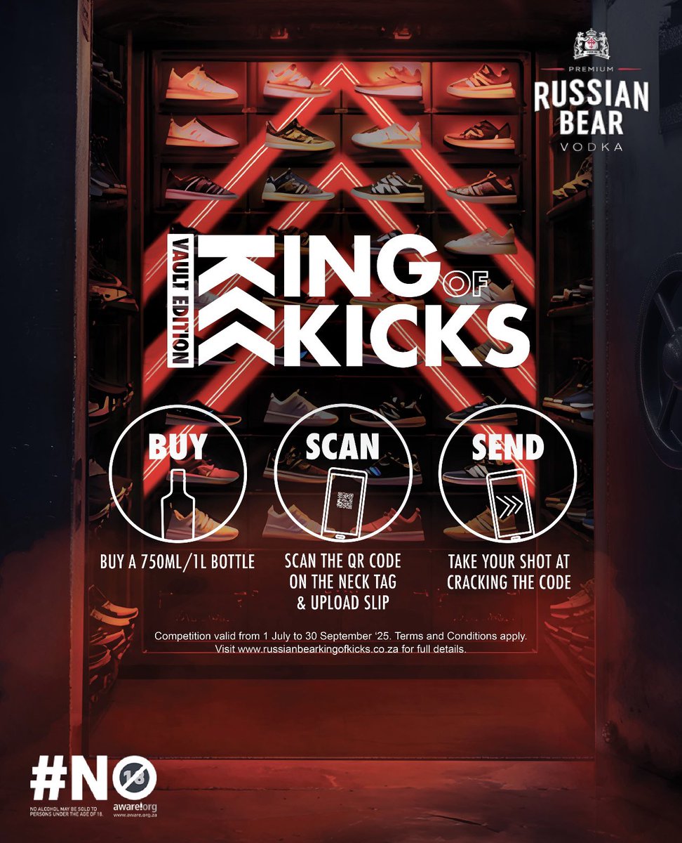 OriginalGumz's tweet image. Sneaker culture is all about Creativity, Heritage and Lifestyle🔥

Tell us what sneaker defines you, no matter the brand and style 🤌🏾 @RussianBearSA is shining the light on YOU!
Follow the easy steps and you could win BIG!!! 
#KingOfKicks #NextLevel