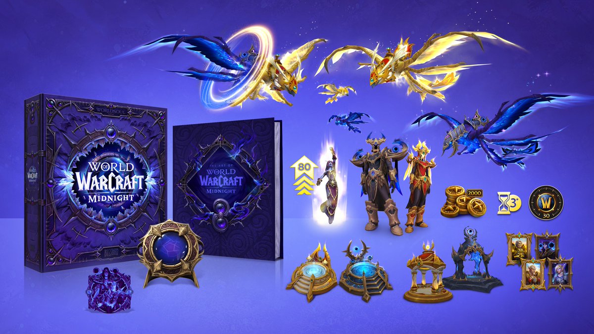 Ab sofort vorbestellbar: Die #WoWMidnight Collector's Edition. Holt euch euer eigenes Replika des dunklen Herzens nach Hause 💜 nerdsquare.eu/wow/uebersicht… Ein neues #warcraft Abenteuer beginnt!