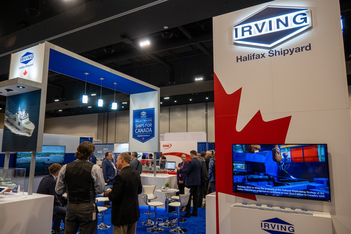 Irving Shipbuilding (@irvingshipbuild) on Twitter photo We are thrilled to be at <a href="/DEFSECAtlantic/">DEFSEC Atlantic</a> 2025, welcoming defense industry partners and suppliers to Halifax. Stop by our booth to learn more about our coast-to-coast-to-coast supply chain and its nation-wide impact and benefits as we build ships for Canada. We are thrilled to be at <a href="/DEFSECAtlantic/">DEFSEC Atlantic</a> 2025, welcoming defense industry partners and suppliers to Halifax. Stop by our booth to learn more about our coast-to-coast-to-coast supply chain and its nation-wide impact and benefits as we build ships for Canada.