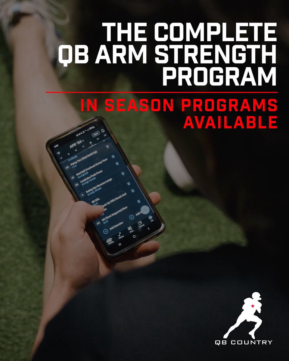 QBCountry's tweet photo. Our virtual Arm Care Program builds arm strength &amp; keeps your arm healthy  throughout the year.

Experience the same approach that has delivered extraordinary results for more than 40 NFL QBs, including Bo Nix, Drake Maye, &amp; Daniel Jones. 

Learn More👇 
https://t.co/jFttb5kDk8 https://t.co/jLZDwYhXqo