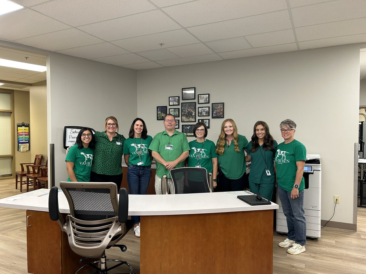 VanBurenHS's tweet photo. π VBHS showed up in green today! Our staff and students are standing strong together to kick off National Bullying Prevention Month. π Kindness starts here, and weβre proud to join in spreading it across our schools and community.
#PointOutKindness https://t.co/NSWXkhnfyC