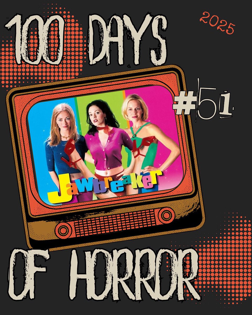 seattlescreams's tweet image. #51 Jawbreaker

Much like Heathers, I doubt it could be made today. Also like Heathers, I freakin' loved it. Are there things that really haven't aged well? Sure. Did I care? No. Glorious camp.

#100DaysOfHorror #100DaysOfHorror2025 #Jawbreaker