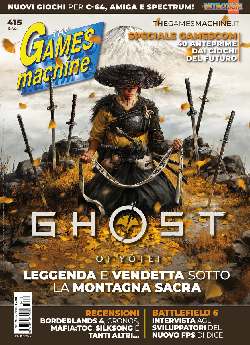 TheGamesMachine's tweet image. Ecco #TheGamesMachine 415, con cover su #GhostofYotei – manca l&apos;annuncio #PC, ma siamo certi arriverà – speciale sui giochi del futuro, recensioni di primo piano, le nostre rubriche storiche e tanto #retrogaming. Fate vostra la #rivista e abbonatevi!
thegamesmachine.it/edicola/300723…