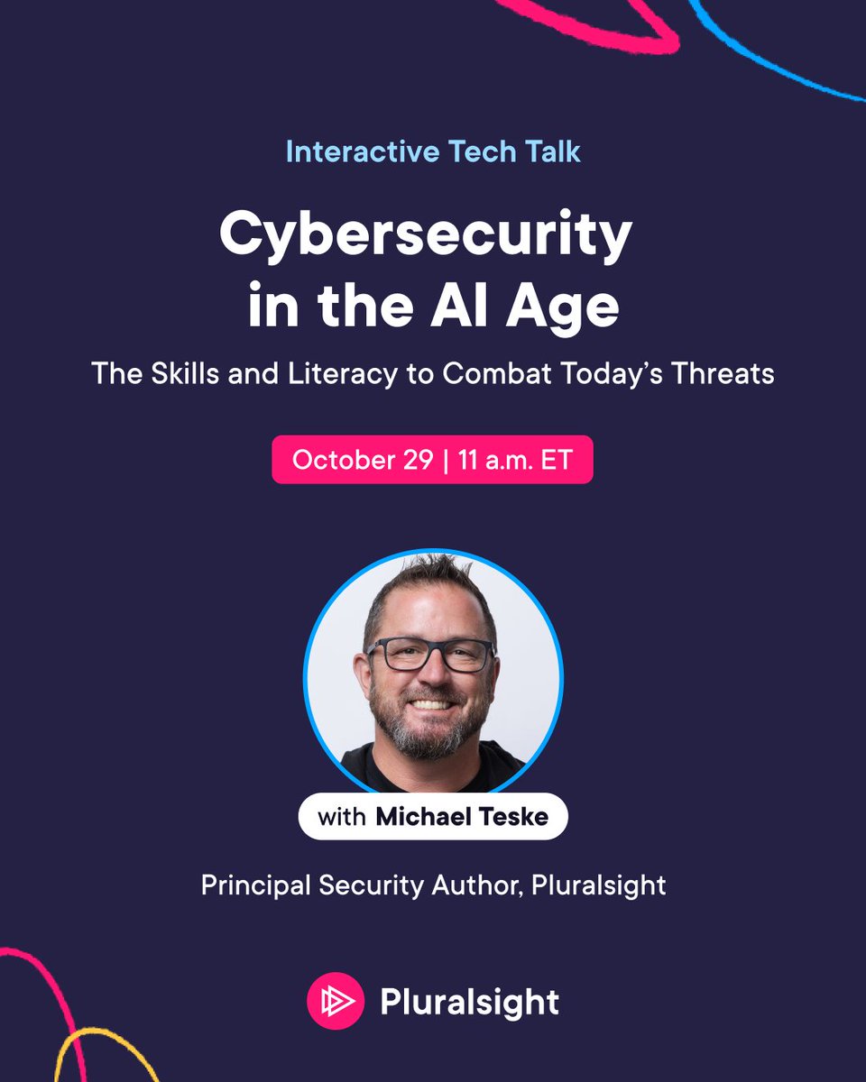 pluralsight's tweet image. Don’t get fooled by AI-scaled cyberattacks. 

Register for this new Tech Talk to see which skills you need to defend yourself and your organization: plrsg.ht/3Wj8ogy