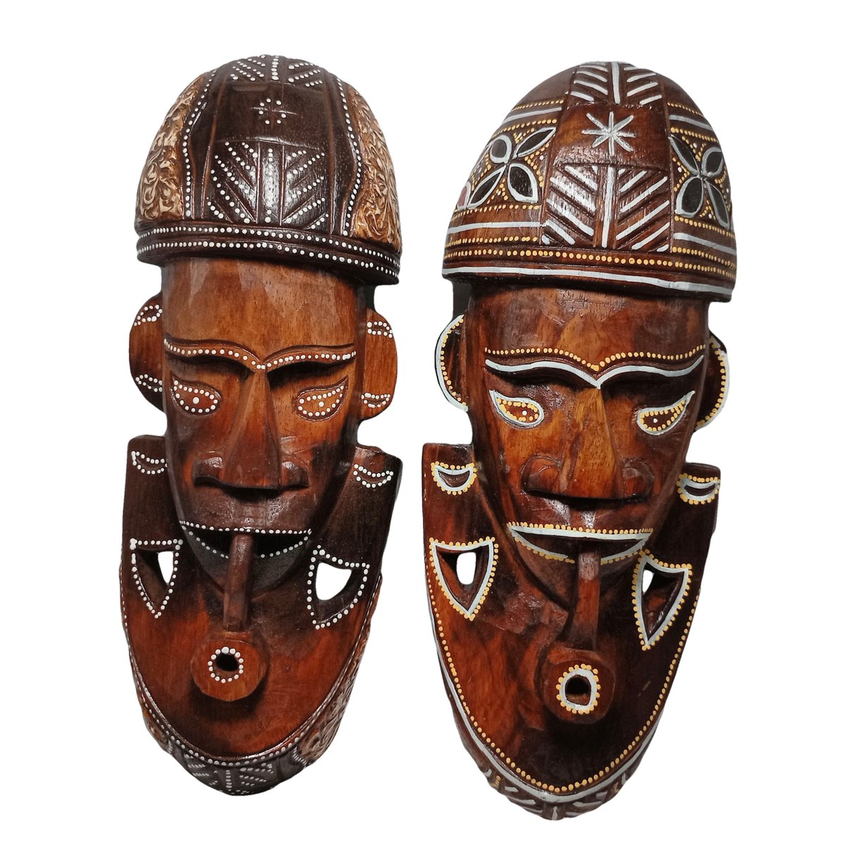Check out Wood Masks Decor Mixed Pipe Men Face Africa Hand Carved Wall Art Tribal Hanging ebay.us/m/FykYS7 #eBay via <a href="/eBay/">eBay</a>