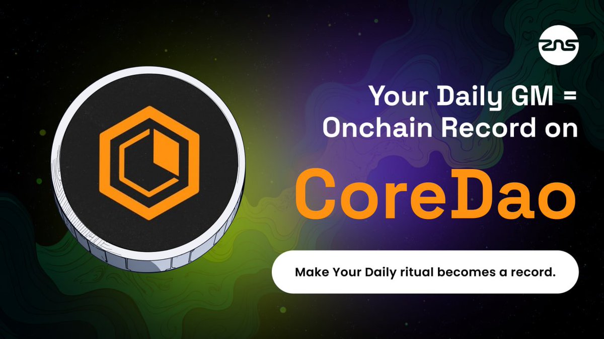 ZnsEco's tweet photo. GM from @Coredao_Org ☀️

The Bitcoin Everything Chain is awake. Stake trustlessly. Earn yield. Build with purpose.

SAY GM ON @Coredao_Org NOW: https://t.co/3G241KR5at

#CoreDAO #BTCfi #SatoshiPlus #Web3Builders #GMChain