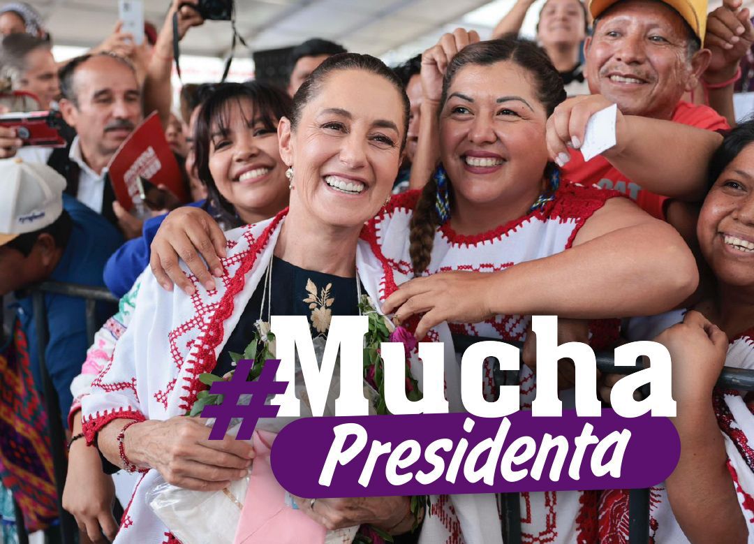 NoemiJim's tweet photo. Un año de tener a la mejor presidenta que México pudo elegir. Una mujer de agallas, inteligente, con profundo sentido social y de defensa para su patria. Gracias @Claudiashein ¡Viva nuestra Presidenta! https://t.co/RG2HtL2wQb