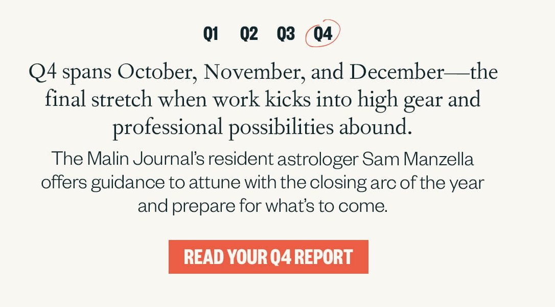 Our new coworking space feels the need to (a) explain what q4 is and (b) offer q4 guidance from its resident astrologer