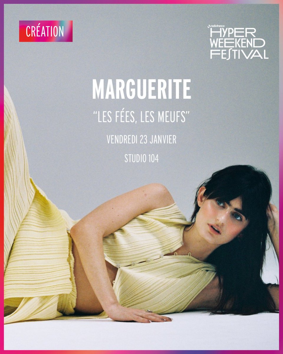 Hyper Weekend Festival (@hyperweekendf) on Twitter photo Marguerite nous a confié ce qu’elle imagine pour sa toute première création originale : une grande fête sur scène, une carte blanche partagée avec des artistes qu’elle admire 💜
Pour en savoir plus, rendez-vous sur notre site en bio : hyperweekendfestival.fr/artiste/margue…
— <a href="/radiofrance/">Radio France</a> Marguerite nous a confié ce qu’elle imagine pour sa toute première création originale : une grande fête sur scène, une carte blanche partagée avec des artistes qu’elle admire 💜
Pour en savoir plus, rendez-vous sur notre site en bio : hyperweekendfestival.fr/artiste/margue…
— <a href="/radiofrance/">Radio France</a>