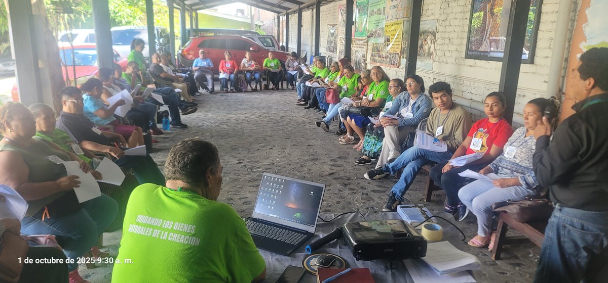 ILSenAccion's tweet photo. ILS EN SEGUNDO TALLER SOBRE DE MAYORDOMÍA DE LA CREACIÓN.
Se realiza en el Centro Concordia, San Salvador,  el 1 de octubre de 2025 y es una actividad que busca crear una Red Nacional de Mayordomos d la Creación.  
Es coordinada por el Programa de Mayordomía de la Creación. https://t.co/ktCpt89sDf