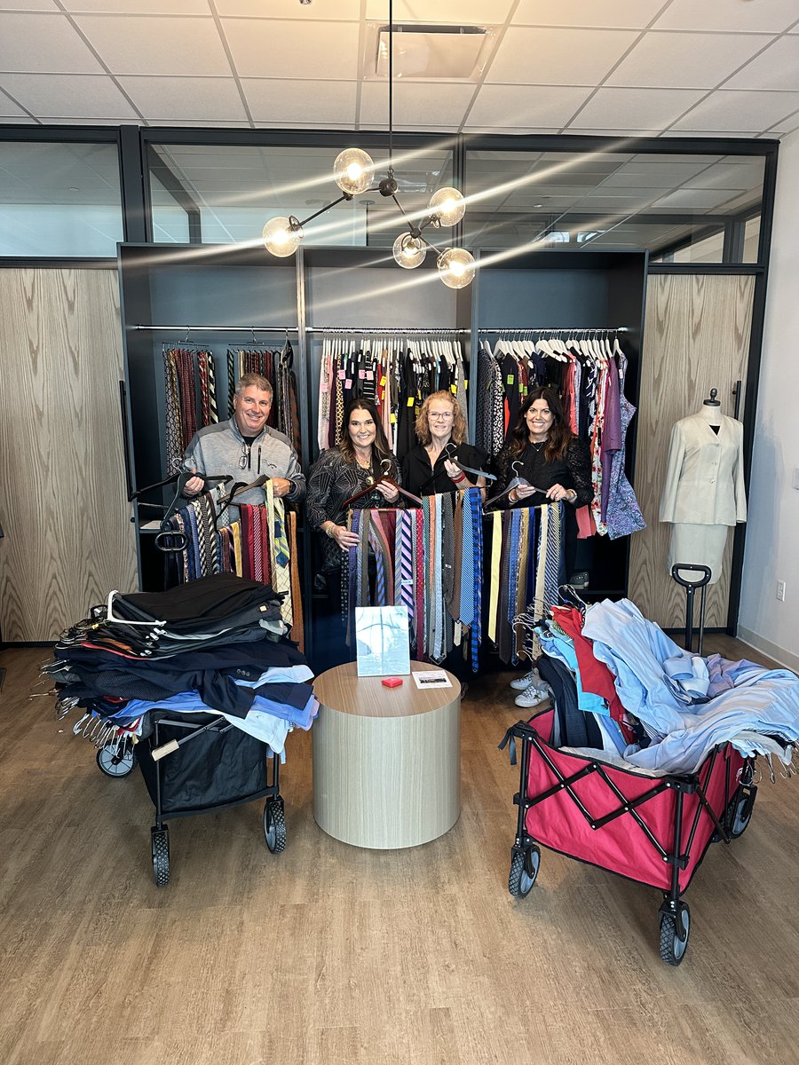 Look at all those ties! Big thanks to Shawn Parker &amp; Deborah Renshaw-Parker for donating to our Suited for Success Closet. Because of community support, GFCB students get one free professional outfit each semester to build their career wardrobe.#SuitedForSuccess  #homeinthechan
