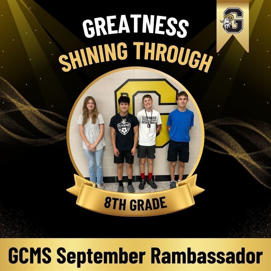 We are proud to announce our September Rambassadors!🎉 Congratulations to our 6th, 7th, &amp; 8th grade Rambassadors! Keep being amazing!🌟
