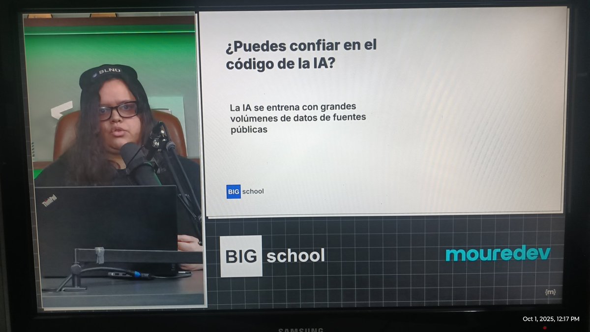 jasecdev's tweet image. La IA aprende de código público, con lo bueno y lo malo. La confianza exige supervisión humana. Es un asistente, no un oráculo, gracias @blindma1den  por la clase y lo mucho que aportas a la comunidad.#AI #dev