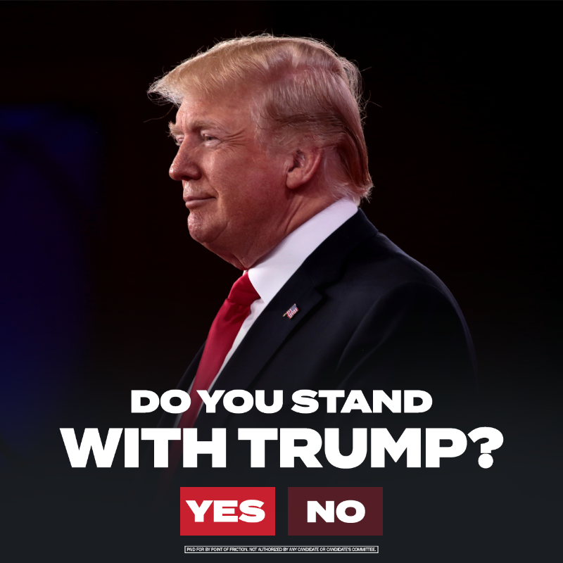PointofFriction's tweet photo. Patriots everywhere are speaking up — but the early numbers will leave you STUNNED.

Is President Trump’s support even stronger than anyone imagined?

Your response could be the proof the media can’t ignore: Take the Official Trump Poll NOW and see where America truly stands.