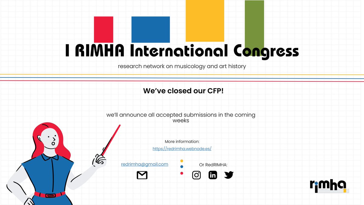 RedRIMHA's tweet photo. C’est fini! 

🟥🟩🟨🟦

En las próximas semanas anunciaremos todas las propuestas aceptadas. Hasta entonces, adelantamos un enorme agradecimiento por la fantástica acogida que ha recibido este I Congreso RIMHA

🟥🟩🟨🟦

Quedaos por aquí para estar al tanto de las novedades 👀👀 https://t.co/ZGWC4pq21p