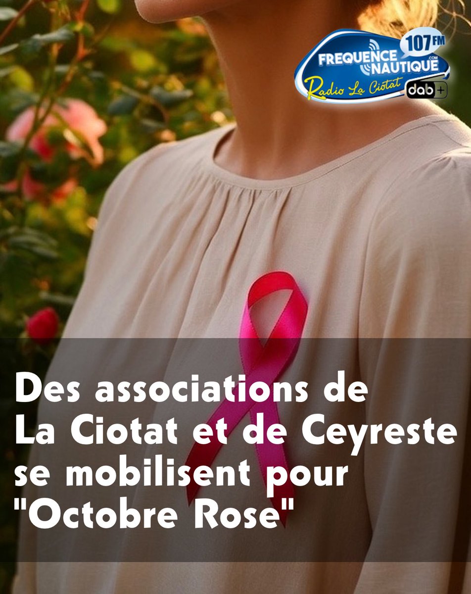 Mois de sensibilisation au cancer du sein…
Des associations de la Ciotat et de Ceyreste se mobilisent pour "Octobre Rose"
➡️  frequencenautique.com/article/2271-d… #OctobreRose #Sante