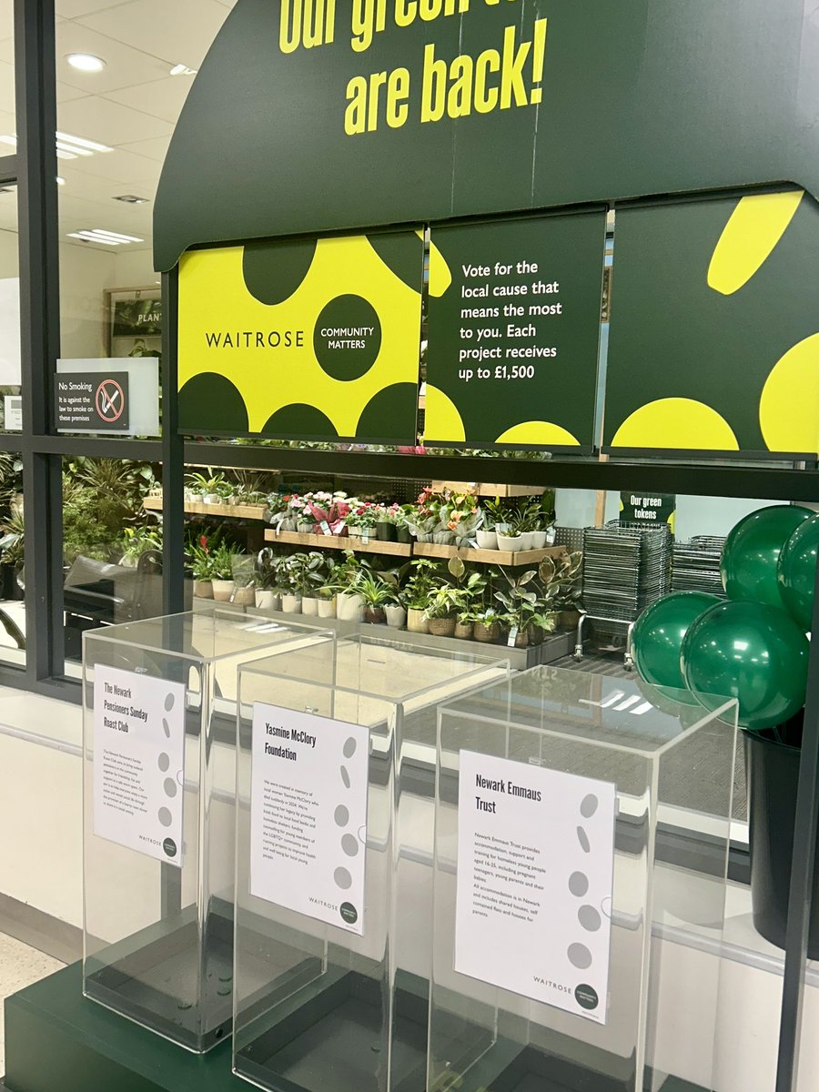 ➡️ Go to <a href="/waitrose/">Waitrose & Partners</a> Newark
🗳️ Put your token in the Newark Emmaus Trust box 
🤩 Thank you ❤️