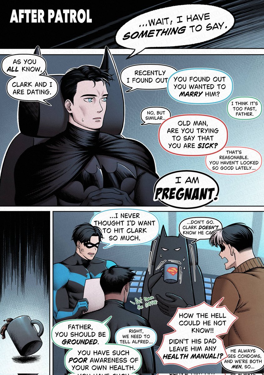 BatWatcherrr's tweet image. "Like A Boomerang."
#JayTim (+SuperBat) #JasonTodd #TimDrake *Mpreg 
Tim: 😵‍💫
🦇: 🤨🤨
Jason: …?