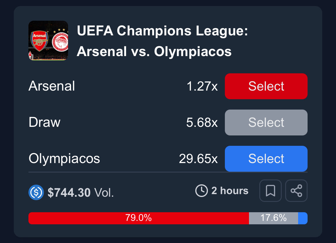 PredictBase's tweet photo. ⚽ Exciting UEFA Champions League matches kick off soon! 

• Barcelona vs. PSG
• Monaco vs. Manchester City
• Villarreal vs. Juventus
• Arsenal vs. Olympiacos

💰Place your bets now at https://t.co/TQOP6wjQwF and get instant $PREDI rewards! https://t.co/Tl3Az8JarW