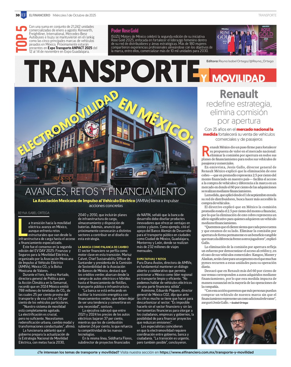 ElFinanciero_Mx's tweet photo. ¡Buen miércoles! Hoy en la sección transporte y movilidad:

La electromovilidad representa una oportunidad para un sistema de movilidad agotado. @amivemexico-@RenaultMX toma la delantera, al ser la primera automotriz en eliminar, de forma permanente, la comisión por apertura en todos sus créditos

Descubre más en nuestro suplemento 👉https://t.co/hhrqjb7BX0