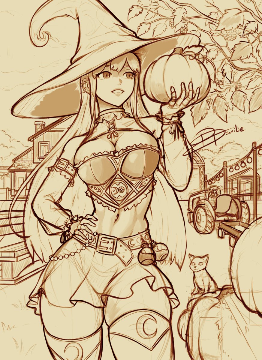 Cooking some autumn themed art for OCtober