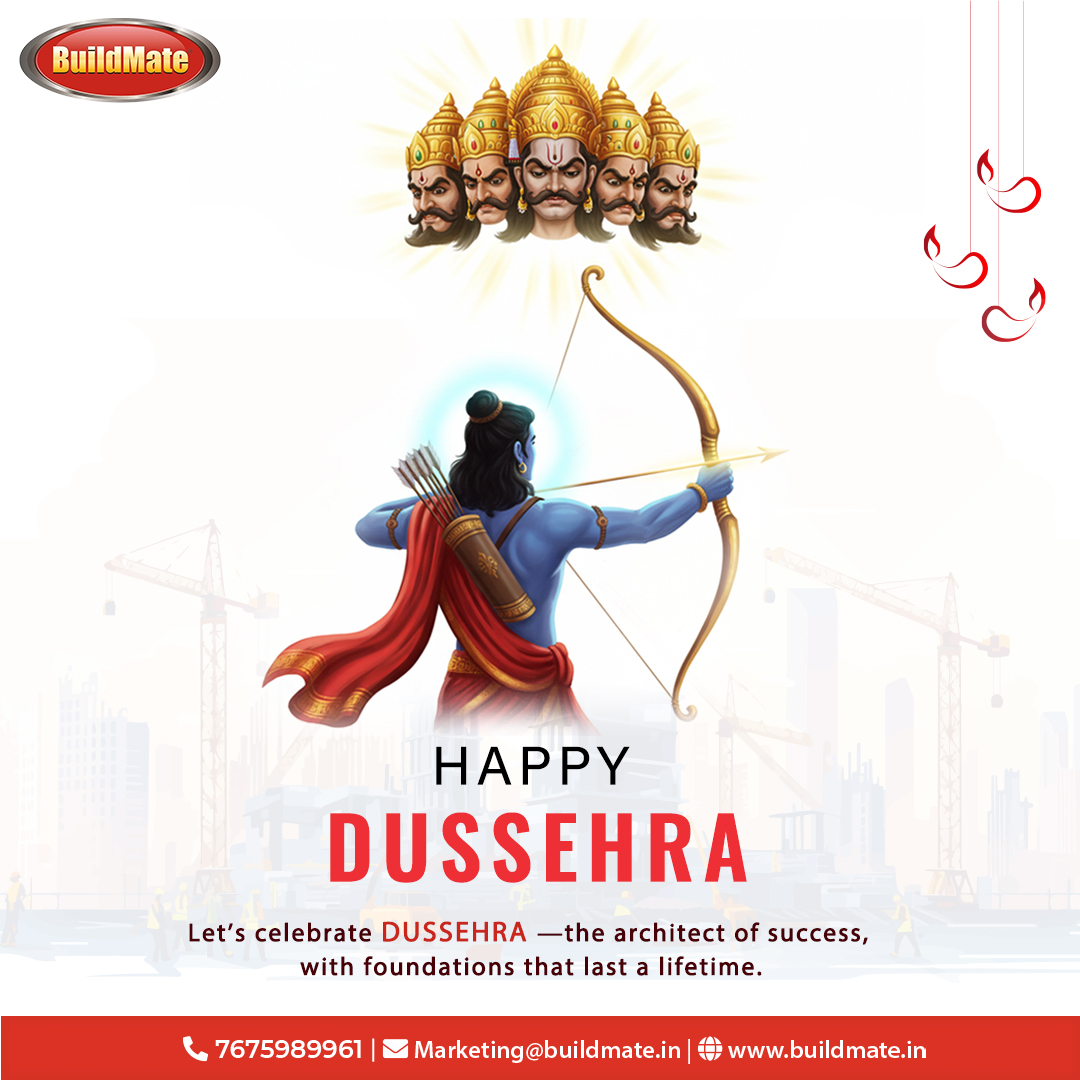 buildmate_india's tweet photo. Happy Dussehra!

From the BuildMate family, we wish you a festival that symbolizes the ultimate triumph of good over evil.

#HappyDussehra #Dussehra2025 #Vijayadashami #BuildMate https://t.co/Id72iRKRWQ