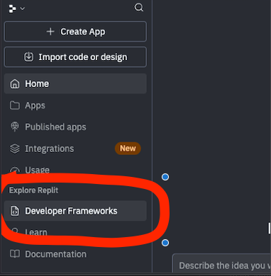 ataleb52's tweet photo. In case anyone finds this. Did end up finding what I needed. But the UX does not suggest this is an action oriented path (i.e. create an app from a framework) https://t.co/KgsaWcLXtR