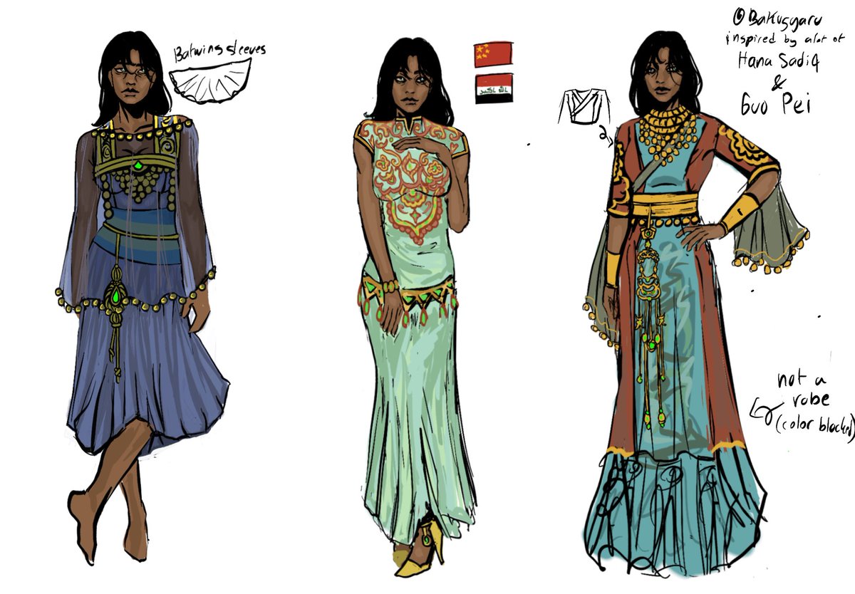 #taliaslghul some cute outfits I drew for her