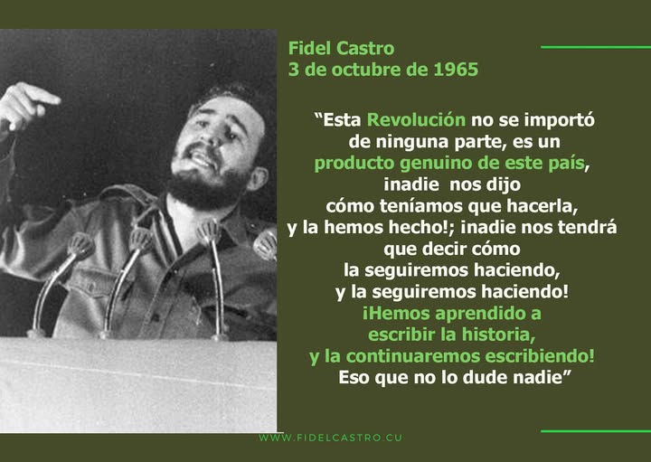 RaudelT76's tweet photo. “... ¡nadie nos dijo cómo teníamos que hacerla, y la hemos hecho!; ¡nadie nos tendrá que decir cómo la seguiremos haciendo, y la seguiremos haciendo! ¡Hemos aprendido a escribir la historia, y la continuaremos escribiendo!”
#FidelPorSiempre   #SomosContinuidad   #LatirAvileño https://t.co/ufr4CSDRXI