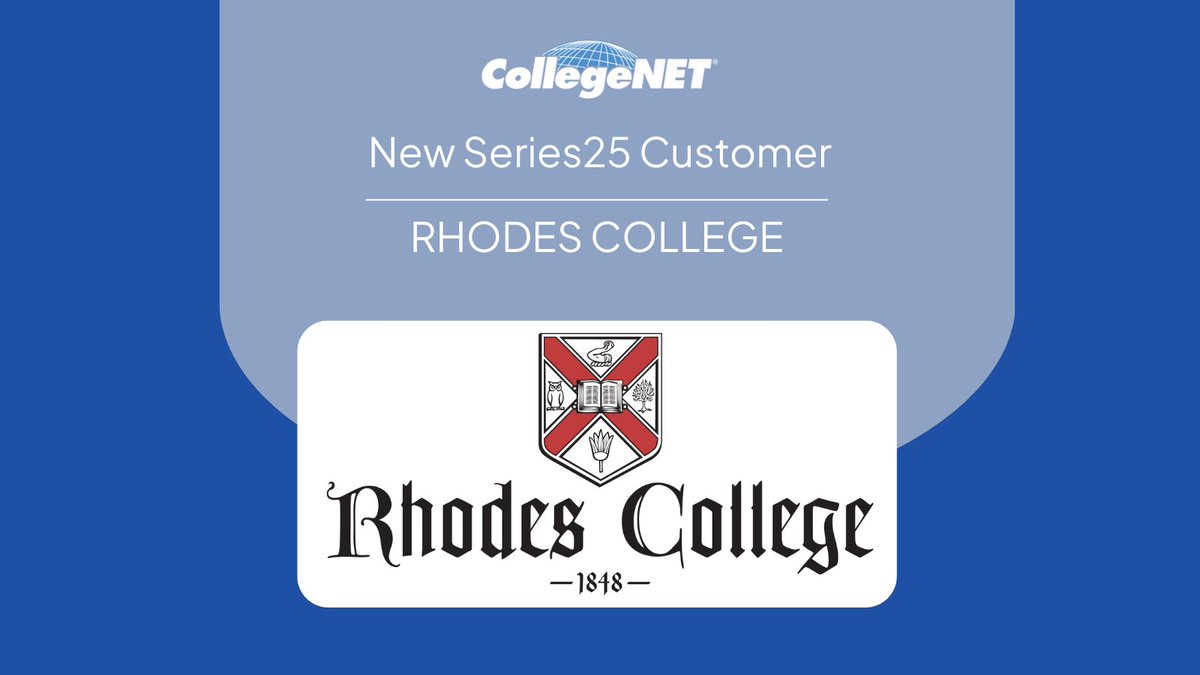 CollegeNET's tweet image. Rhodes College is now live with 25Live! Our training consultants worked hard to bring this previously EMS scheduled school in our ecosystem. #collegenet #schedulingsoftware #newcustomer #HigherEducation