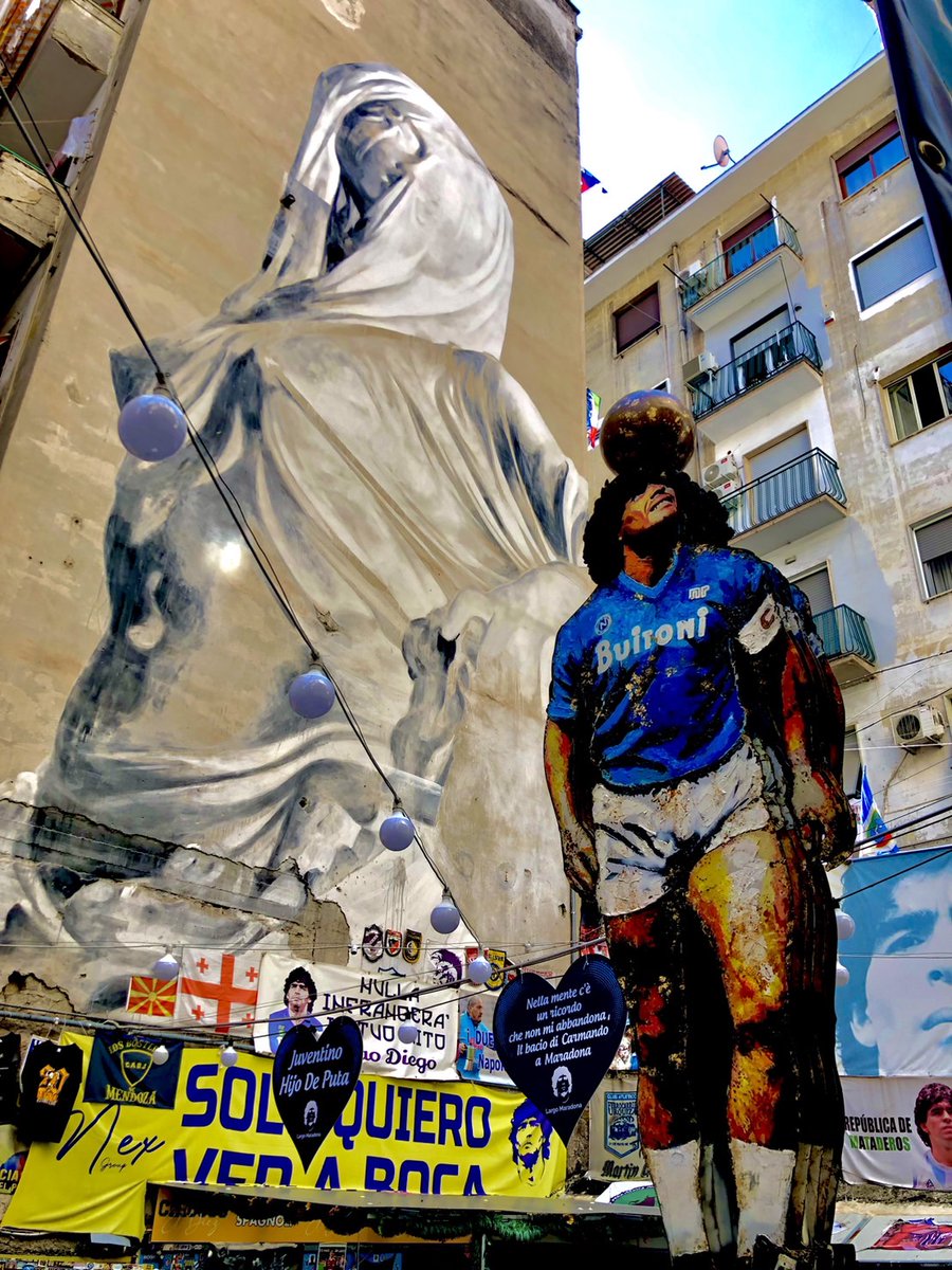 ali_bakdur's tweet photo. Maradona forever! #QuartieriSpagnoli #Napoli  明日は #マルタ です。 https://t.co/A6yX1rqtqZ