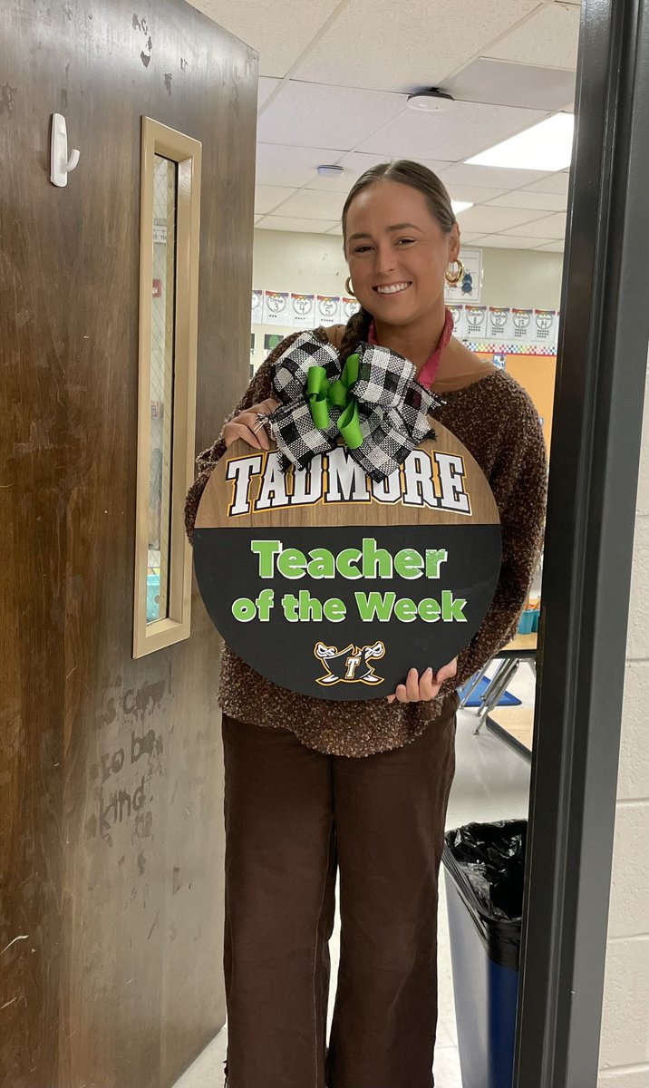 Haley Mason is our teacher of the week. She goes above and beyond to meet the needs of her students. She is a rising star at Tadmore and we are thankful she is a Raider!