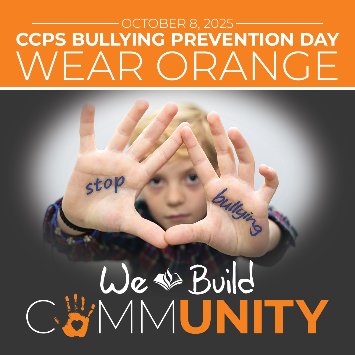 CCPS is proudly proclaiming that we are united through CommUNITY, where kindness is encouraged &amp; bullying is not tolerated. 🧡🧡🧡 Tomorrow, let’s turn Collier County ORANGE to show every student that they are seen &amp; supported. 🧡🧡🧡 #CCPSFamily