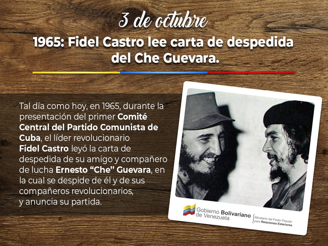 RaudelT76's tweet photo. "Hago formal renuncia de mis cargos en la Dirección del Partido, de mi puesto de Ministro, de mi grado de Comandante, de mi condición de cubano. Nada legal me ata a #Cuba, solo lazos de otra clase que no se pueden romper como los nombramientos.”
#CheVive  #FidelPorSiempre https://t.co/O2blZcDtbG