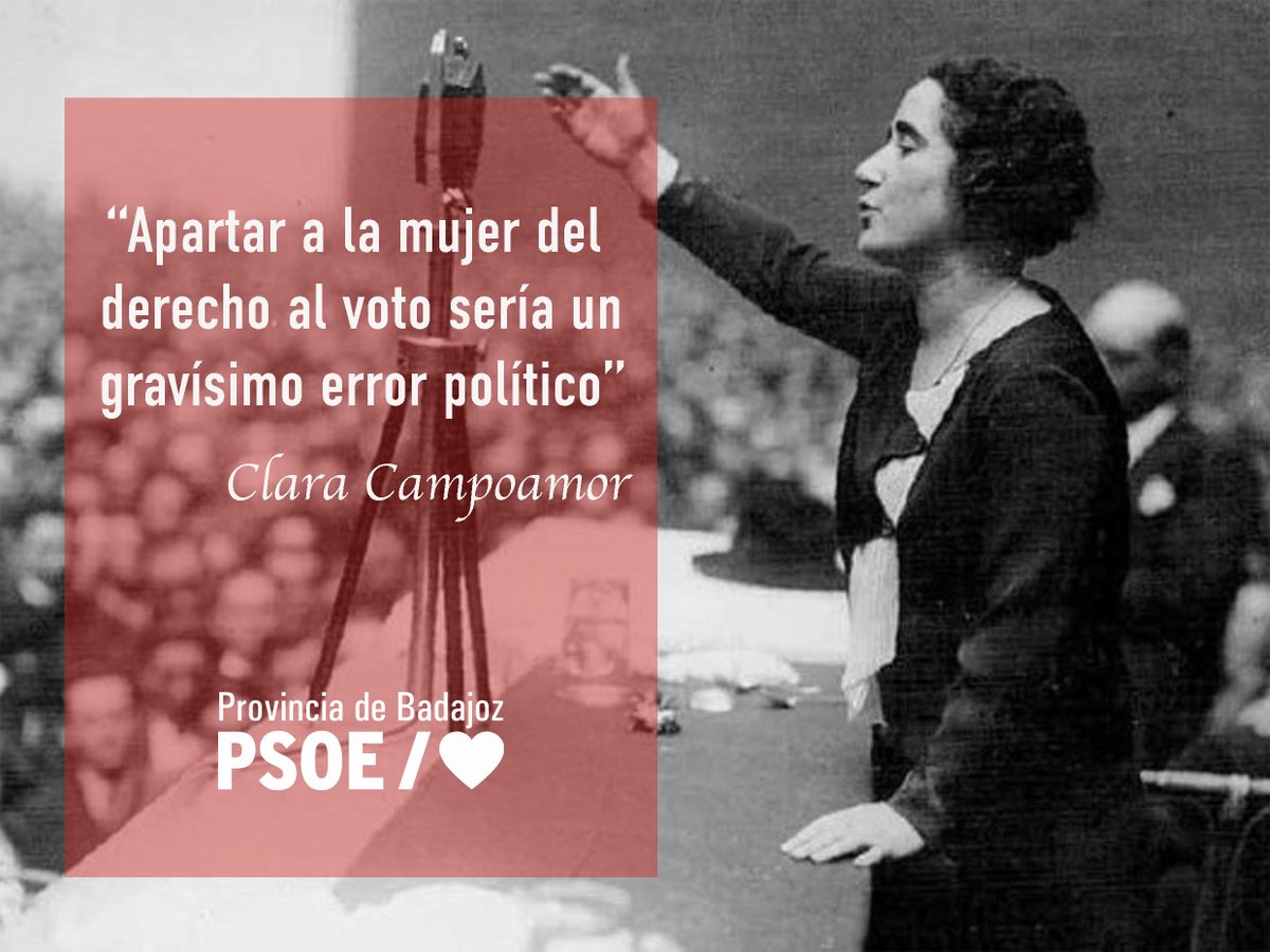 🌹𝐇𝐨𝐲 𝐜𝐞𝐥𝐞𝐛𝐫𝐚𝐦𝐨𝐬 𝟗𝟓 𝐚𝐧̃𝐨𝐬 𝐝𝐞𝐥 𝐯𝐨𝐭𝐨 𝐟𝐞𝐦𝐞𝐧𝐢𝐧𝐨 𝐞𝐧 𝐄𝐬𝐩𝐚𝐧̃𝐚.

➡️El 1 de octubre de 1931, gracias a la defensa de Clara Campoamor, las mujeres conquistaron su derecho al voto .
🗳️Igualdad y participación son pilares de la democracia.