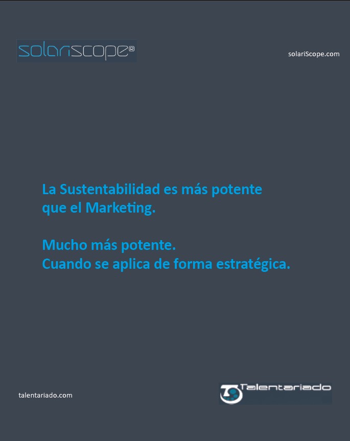 La Sustentabilidad es mucho más potente que el Marketing si se aplica de forma estratégica y alineada con el core del negocio para enriquecer tanto a la empresa como a la comunidad de la q forma parte y aportar un diferencial competitivo sostenible imposible de robar y de copiar.