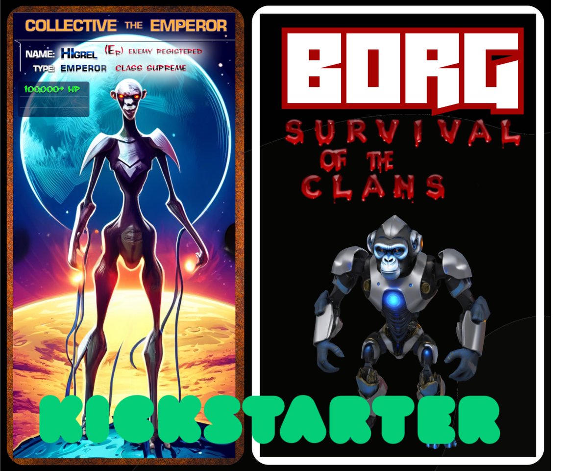 📢Unite the Clans. Break the Collective
Support the pilot on Kickstarter 👇
kickstarter.com/projects/borgf…
Your pledge unlocks BTS access, art drops, and more. 
📅 Live Tomorrow Oct. 2nd. 
 linktr.ee/Borgsotc
#borg #BorgSOTC