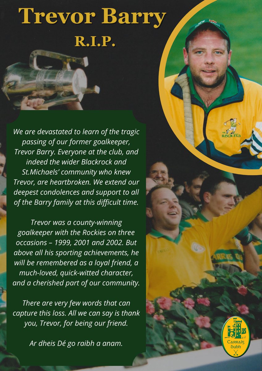 R.I.P. to our friend Trevor Barry. All club activity has been suspended.