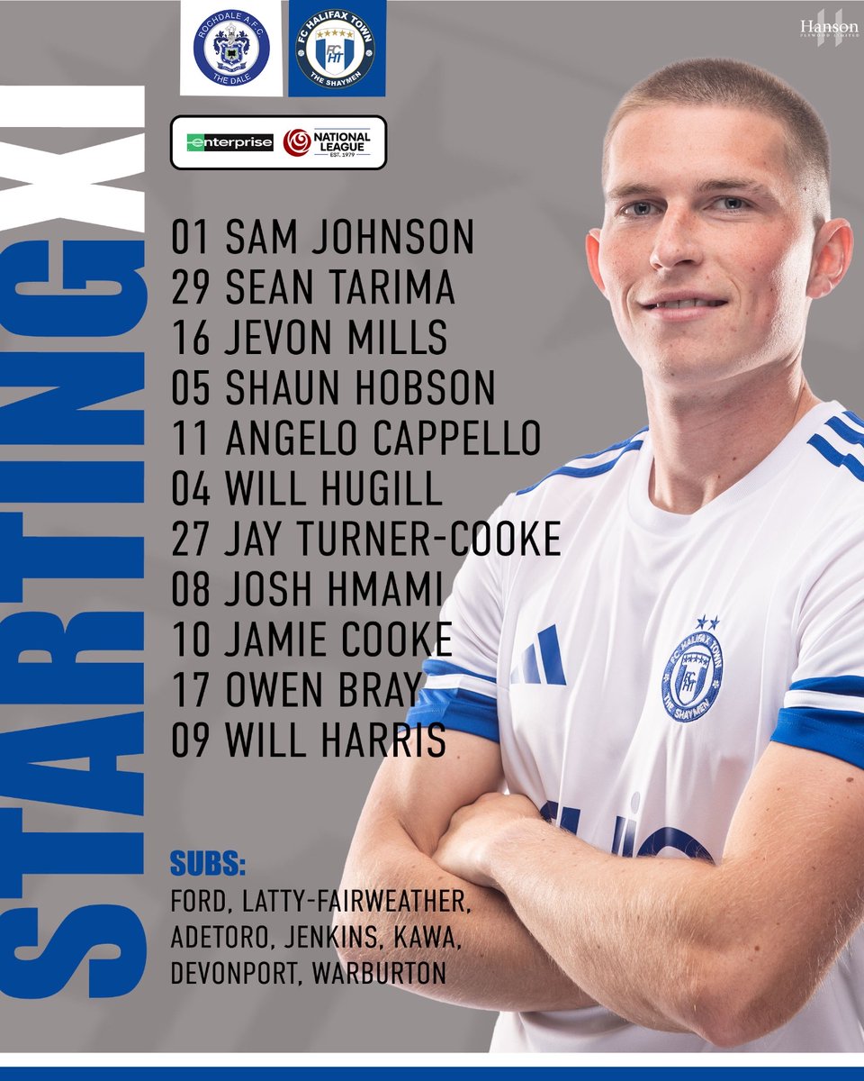 📋 TEAM NEWS | 

Here’s how the Shaymen line up for this evening’s fixture. 

It’s unchanged from the weekend’s victory. 

#Shaymen | AL