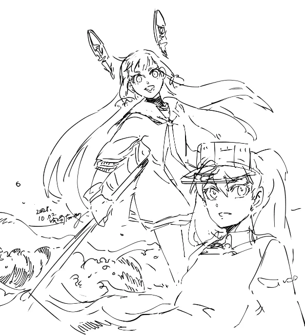 手ならしにぼんやりお絵描き。 
