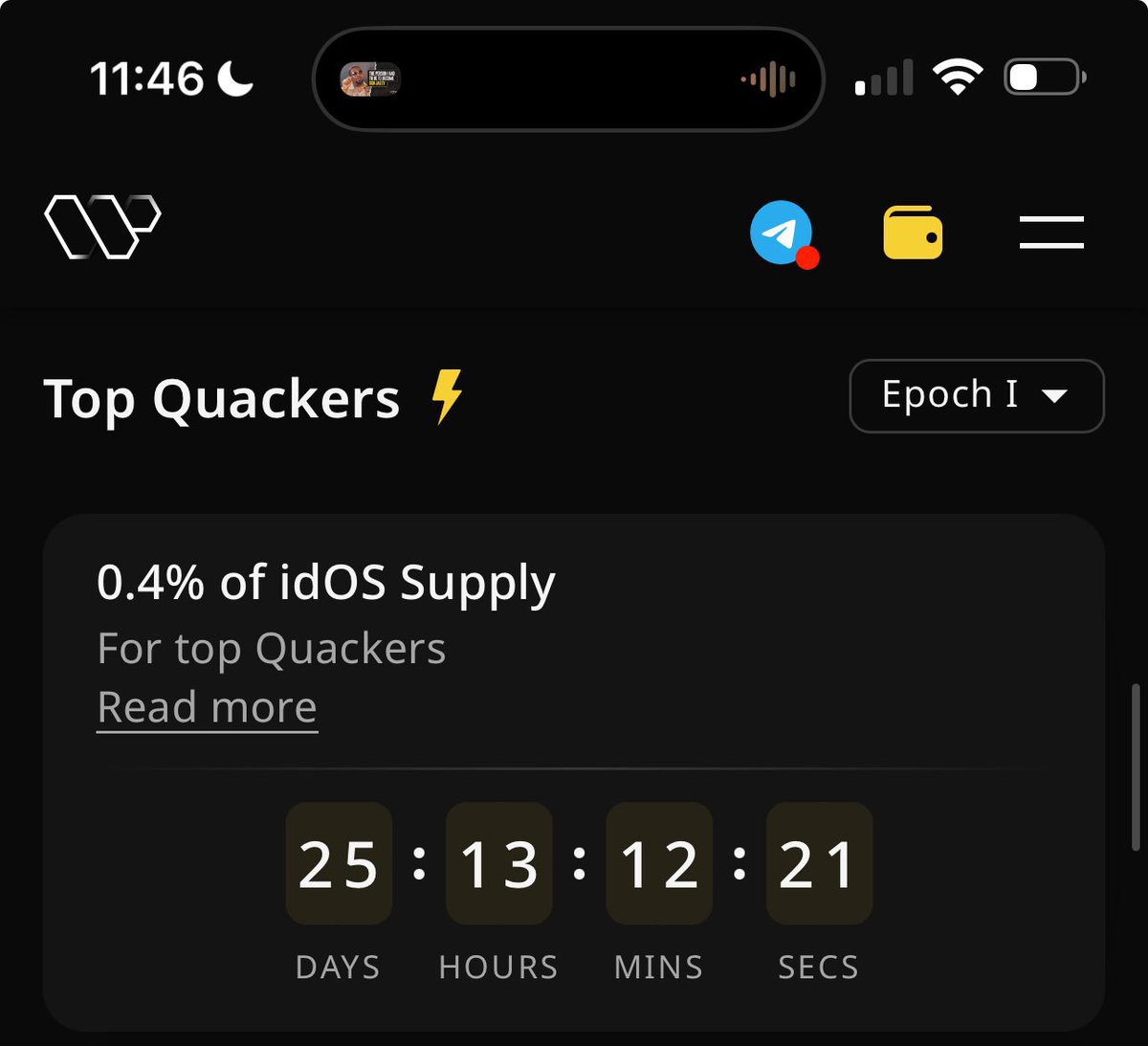 The countdown is on.

The competition is fierce 

Keep quacking about <a href="/idOS_network/">idOS</a> on <a href="/wallchain_xyz/">Wallchain Quacks</a>