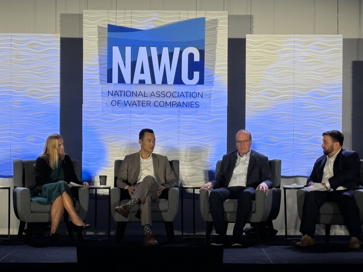 PUCTX's tweet photo. @PUCTX Comm. Courtney Hjaltman moderating an important panel discussion on the critical cyber security issues facing water and wastewater utilities at the @NAWCH2O conference in Miami. #TxLege #TxWater https://t.co/Ux1zyGZSU3