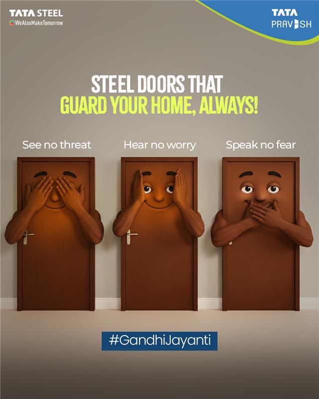 With Tata Pravesh doors, your home becomes a sanctuary. Strong, reliable, and built to protect, our doors keep your loved ones safe, letting you focus on what truly matters!
.
.
#TataPravesh #AkelaHiKaafiHai #AHKH #Topical #Wishing #GandhiJayanti #Celebrating #SteelDoor