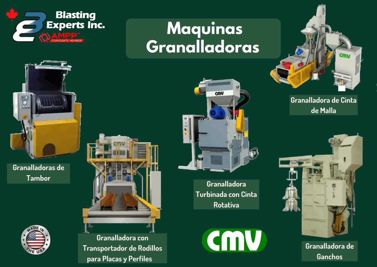blastingexperts's tweet photo. En Blasting Experts Inc. contamos con la representación oficial de CMV, compañía reconocida a nivel mundial  en la fabricación de Máquinas Granalladoras Turbinadas, Cabinas de Granallado y Equipos Especiales. Contáctanos  WhatsApp: +1-905-541-0997 ingenieria@blastingexperts.com https://t.co/6ELMnaLUd8