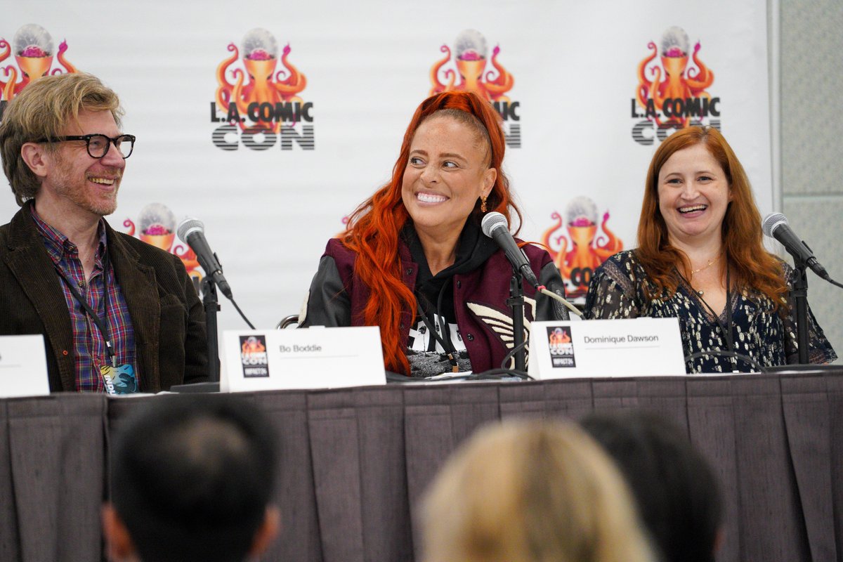 Impact24PR's tweet image. We had an incredible time with all of you at @comicconla! Thank you to our panelists, moderator, and to those of you who joined us for our #ThatsAWrap panel!

With Alexandre Côté, @boboddie, Dominique Dawson, Jenny Krochmal, Michael Swingler, and moderator @Chris_Villain!

#LACC